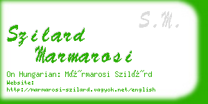 szilard marmarosi business card